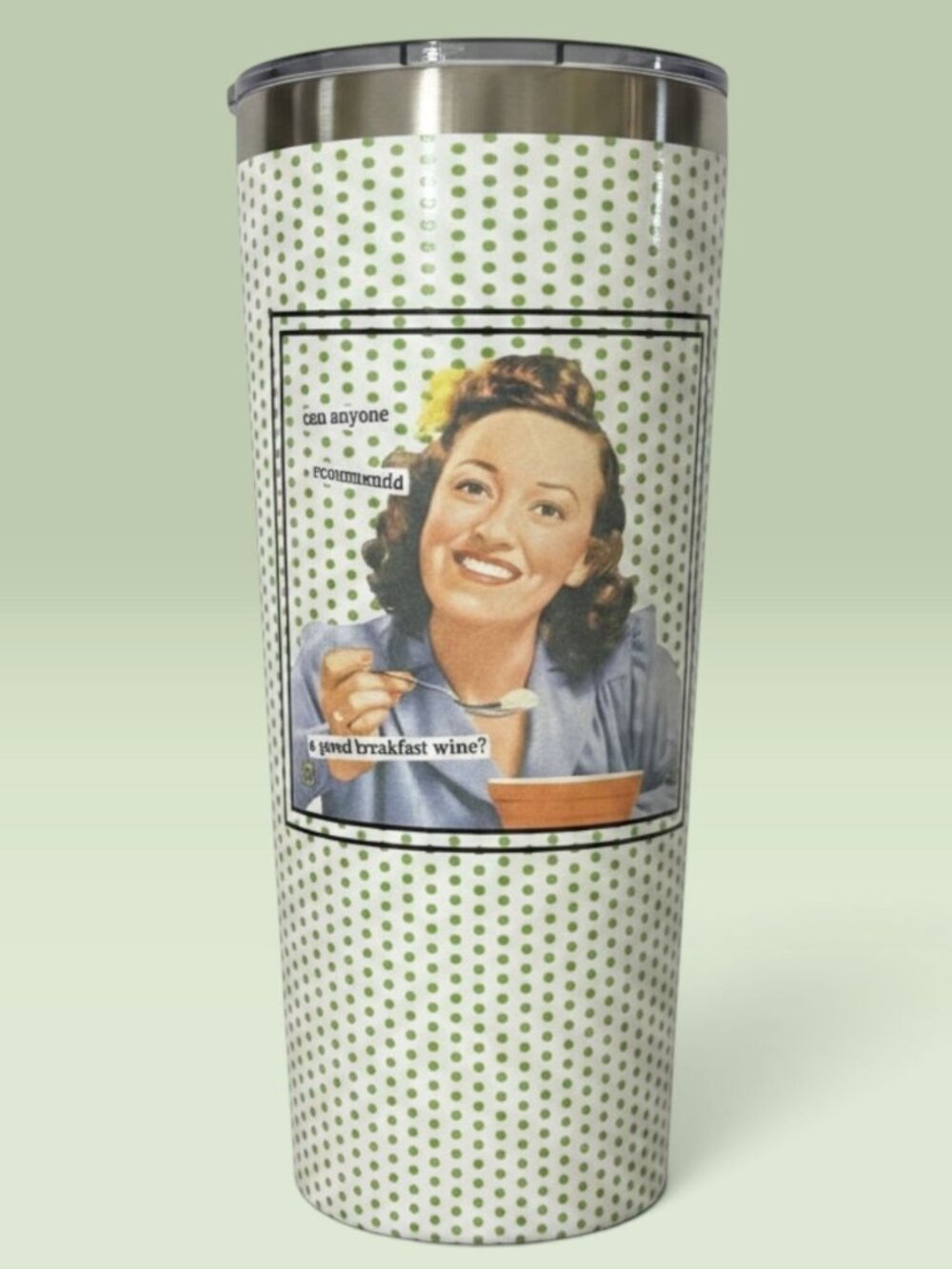 NIB Boston International Anne Taintor Stainless Steel Travel Tumbler 22oz Wine